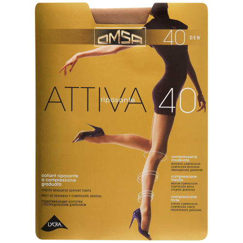 Колготки женские OMSA Attiva 40 den caramello 5, картинка