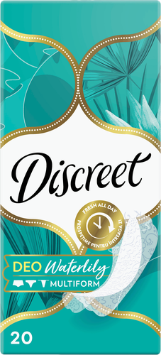 Прокладки ежедневные DISCREET Multiform Deo Water Lily, 20шт, крупный план