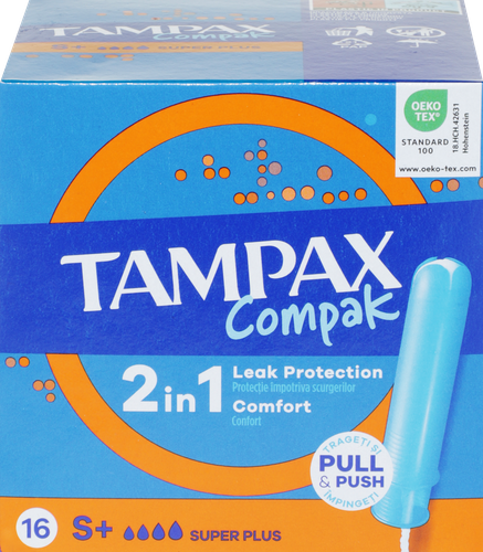 Тампоны TAMPAX Compak Super Plus, с аппликатором, 16шт, вид