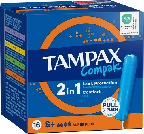 Тампоны TAMPAX Compak Super Plus, с аппликатором, 16шт, фотография