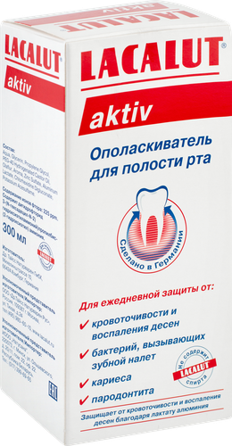 Ополаскиватель для полости рта LACALUT Aktiv, 300мл, картинка