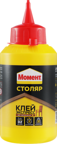 Клей МОМЕНТ ПВА Столяр универсальный, 250г, крупный план
