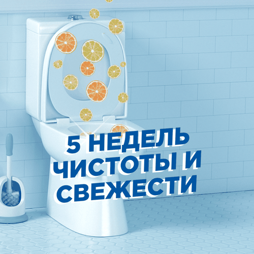 Средство по уходу за унитазами ТУАЛЕТНЫЙ УТЕНОК Стикер чистоты Цитрус,  30г, фото