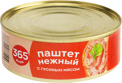 Паштет 365 ДНЕЙ из гусиного мяса, 250г, картинка