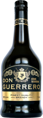 Бренди DON GUERRERO Brandy Gran Reserva 38%, 0.7л, вид