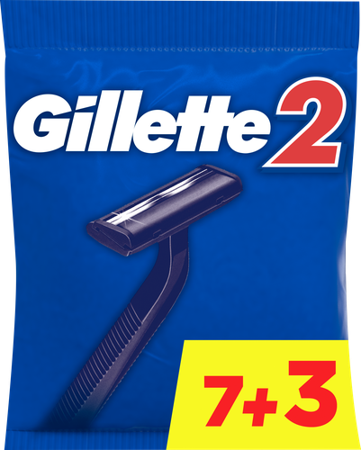 Станок для бритья одноразовый GILLETTE 2, 7+3шт, фотография
