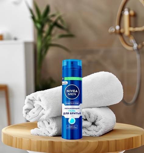 Гель для бритья NIVEA Men Защита и уход увлажняющий, 200мл, вид