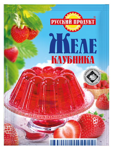 Желе РУССКИЙ ПРОДУКТ вкус клубники, 50г, детальное фото