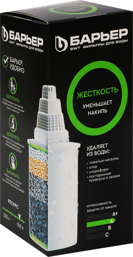 Кассета сменная БАРЬЕР Жесткость, для жесткой воды, защита от накипи, крупный план