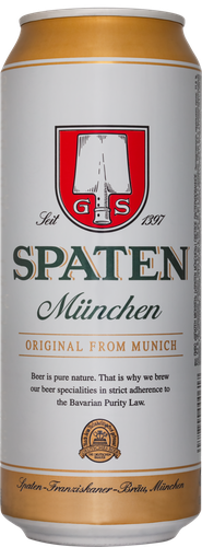 Пиво светлое SPATEN Munchen Hell фильтрованное пастеризованное 5,2%, 0.5л, фото