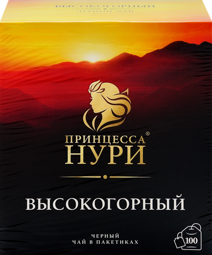 Чай черный ПРИНЦЕССА НУРИ Высокогорный байховый листовой, 100пак, изображение