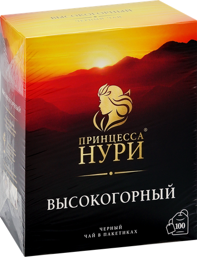 Чай черный ПРИНЦЕССА НУРИ Высокогорный байховый листовой, 100пак, детальное фото