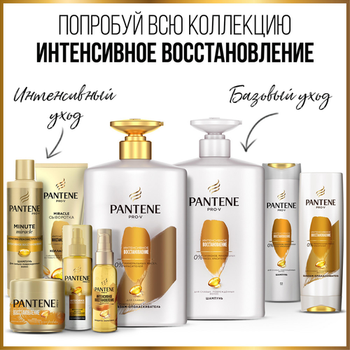 Шампунь для ослабленных волос PANTENE Интенсивное восстановление, 400мл, крупный план