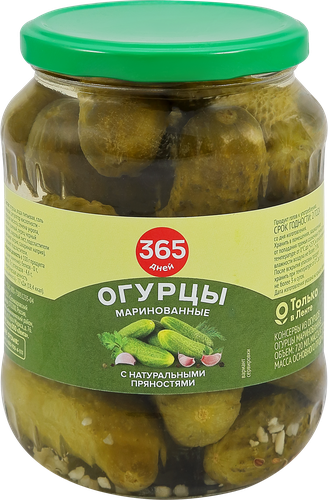 Огурцы маринованные 365 ДНЕЙ, 1,5л, детальное фото