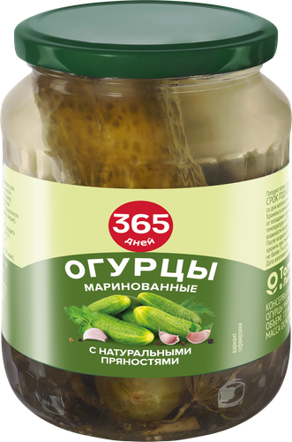 Огурцы маринованные 365 ДНЕЙ, 720мл, вид