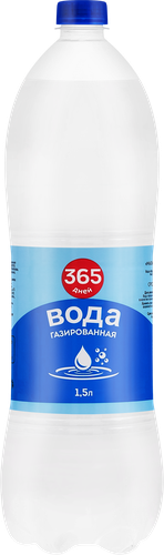 Вода питьевая 365 ДНЕЙ природная артезианская газированная, 1.5л, картинка