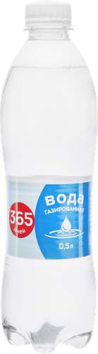 Вода питьевая 365 ДНЕЙ природная артезианская газированная, 0.5л, фото