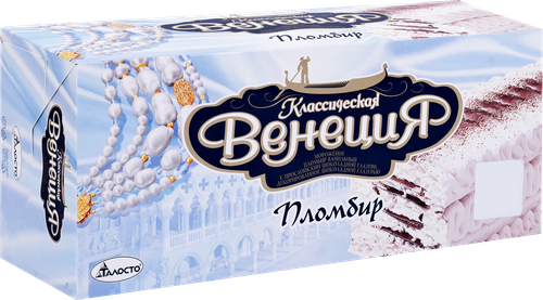 Мороженое ТАЛОСТО Классическая Венеция с прослойками шоколадной глазури 12%, без змж, 450г, фотография