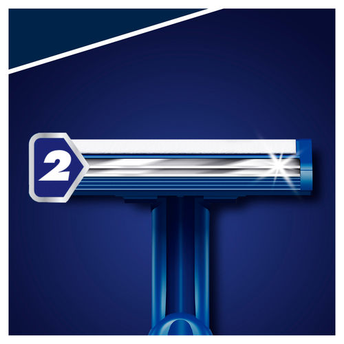 Станок для бритья одноразовый GILLETTE Blue II, 5шт, крупный план