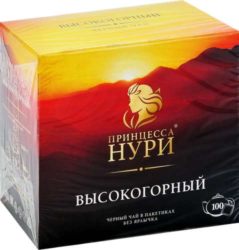 Чай черный ПРИНЦЕССА НУРИ Высокогорный байховый, 100пак, изображение