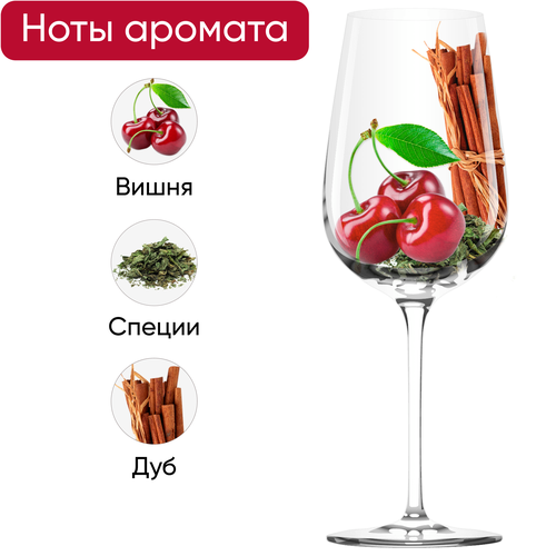 Вино LA LINDA Мальбек ординарное красное сухое, 0.75л, крупный план