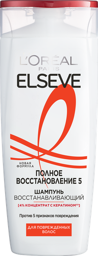 Шампунь для ослабленных или поврежденных волос ELSEVE Полное восстановление 5, 400мл, фотография
