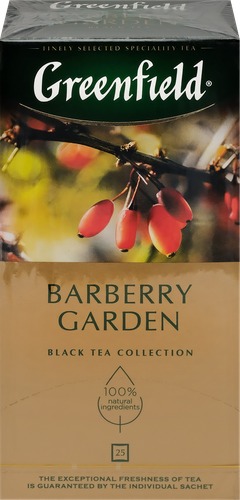 Чай черный GREENFIELD Индийский Barberry Garden, 25пак, детальное фото