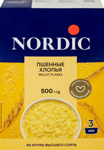 Хлопья пшенные NORDIC, 500г, фотография