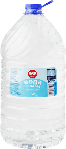 Вода питьевая 365 ДНЕЙ очищенная негазированная, 5л, детальное фото