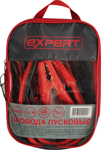 Провода прикуривания EXPERT 400А Арт. 102218, 2,5м, крупный план