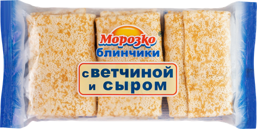 Блинчики МОРОЗКО с ветчиной и сыром, 210г, вид