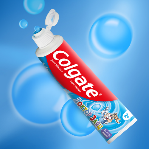 Зубная паста детская COLGATE Доктор Заяц со вкусом клубники, защита от кариеса с фторидом, с 2 лет, 50мл, детальное фото