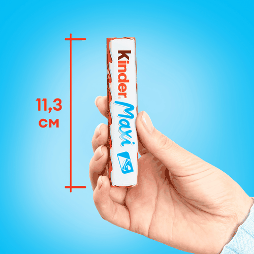 Шоколад KINDER Chocolate Maxi с молочной начинкой, 21г, изображение