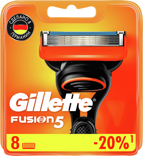 Кассеты сменные для бритья GILLETTE Fusion5, 8шт, картинка