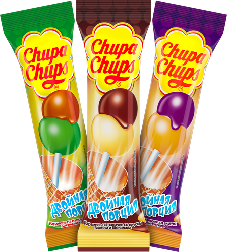 Карамель CHUPA CHUPS Двойная порция ассорти, 16,8г, картинка