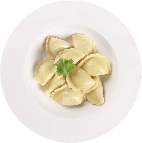 Вареники с картофелем и грибами ЛЕНТА FRESH, весовые, крупный план