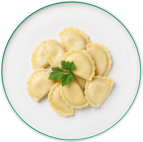 Вареники с картофелем и грибами ЛЕНТА FRESH, весовые, вид
