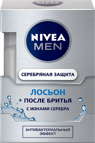 Лосьон после бритья NIVEA Men Серебряная защита антибактериальный, 100мл, фото