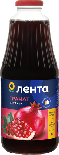 Сок ЛЕНТА Гранатовый прямого отжима, 1л, детальное фото