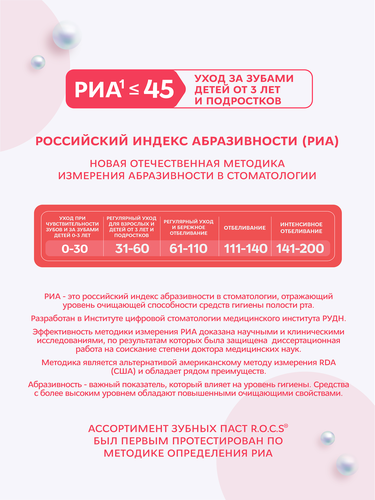 Зубная паста детская R.O.C.S. Ягодная фантазия Малина и клубника, 45г, фото