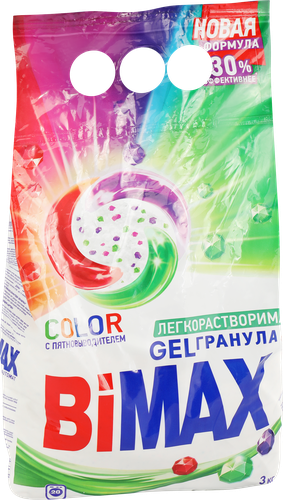 Стиральный порошок для цветного белья BIMAX Color Automat универсальный, автомат, 3кг, фото