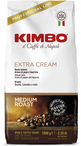 Кофе зерновой KIMBO Extra Cream, 1кг, фотография