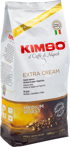 Кофе зерновой KIMBO Extra Cream, 1кг, изображение