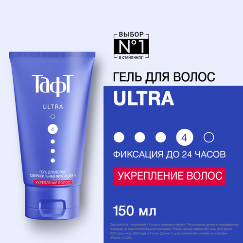 Гель для укладки ТАФТ Ultra сверхсильная фиксация, 150мл, картинка