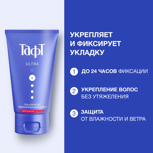 Гель для укладки ТАФТ Ultra сверхсильная фиксация, 150мл, картинка