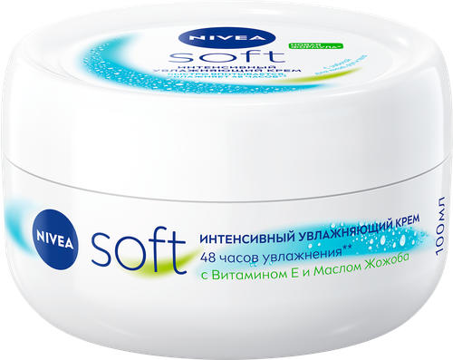 Крем NIVEA Soft интенсивный, увлажняющий с маслом жожоба и витамином Е, 100мл, фото