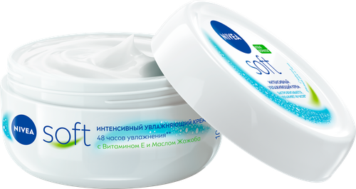 Крем NIVEA Soft интенсивный, увлажняющий с маслом жожоба и витамином Е, 100мл, фото