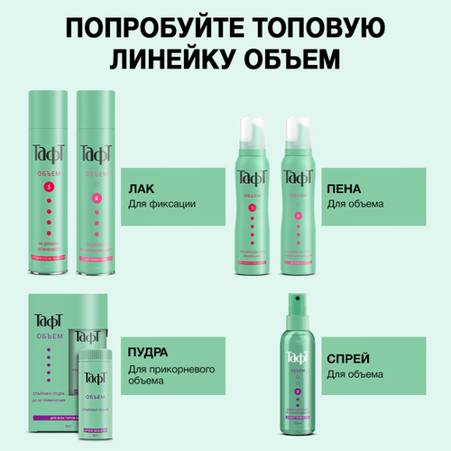 Жидкость для укладки волос ТАФТ Воздушный объем, очень сильная фиксация, 
150мл, фотография