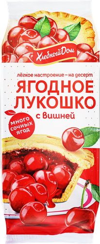 Кекс ХЛЕБНЫЙ ДОМ Ягодное Лукошко с вишневой начинкой, 2х70г, изображение