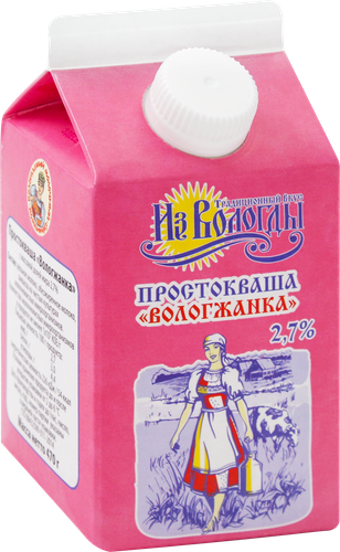 Простокваша ВОЛОГЖАНКА 2,7%, без змж, 470г, детальное фото